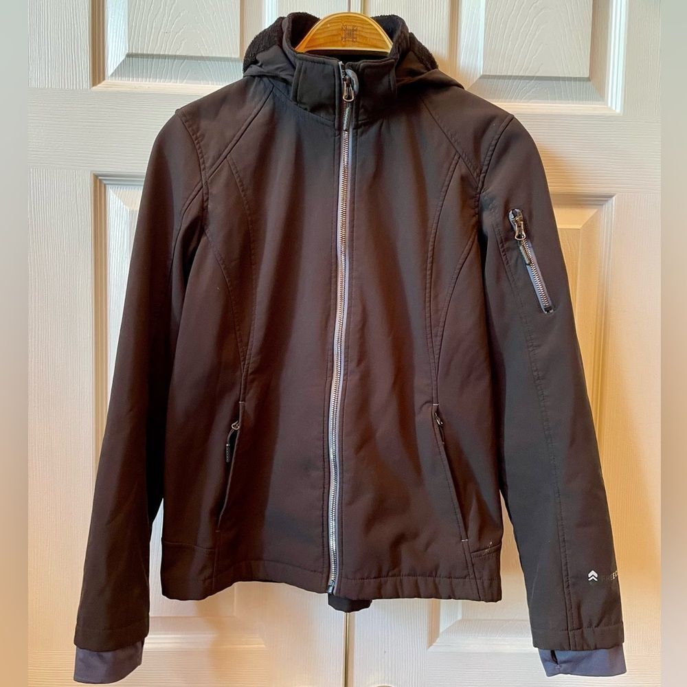 Ladies Black Free Country Hooded Jacket Size Small